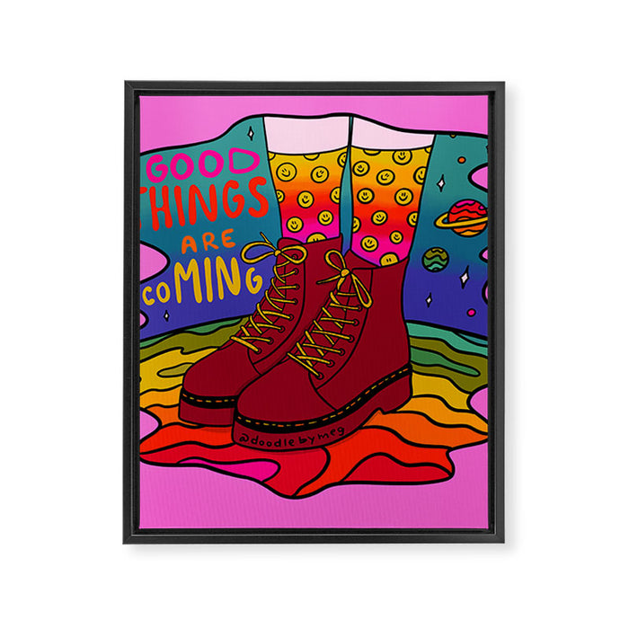 Good Things are Coming Framed Canvas Print Gallery Image 1