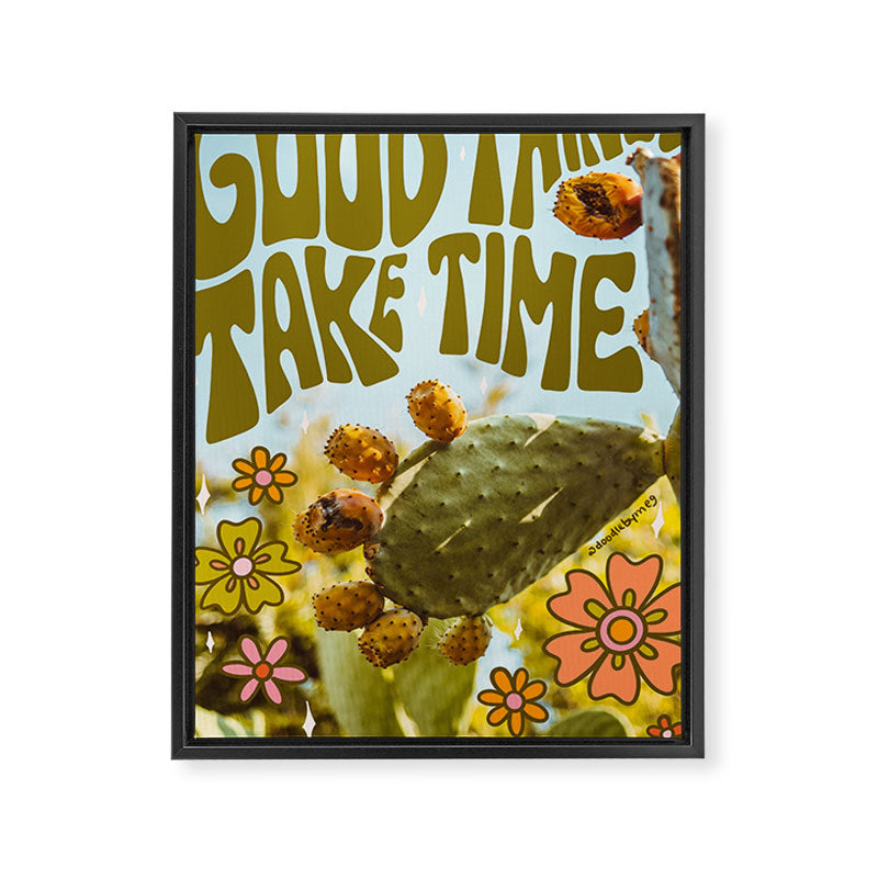 Good Things Take Time Framed Canvas Print Gallery Image 6