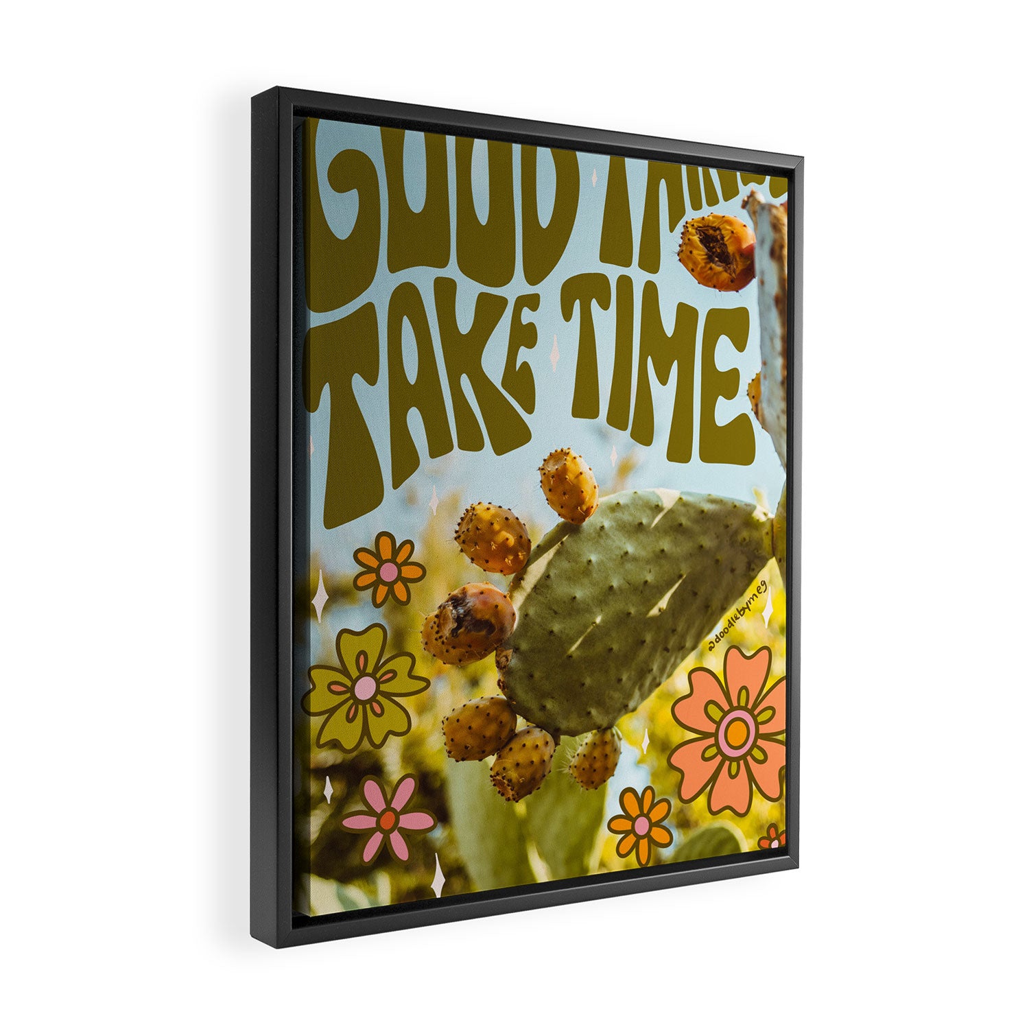 Good Things Take Time Framed Canvas Print Gallery Image 2