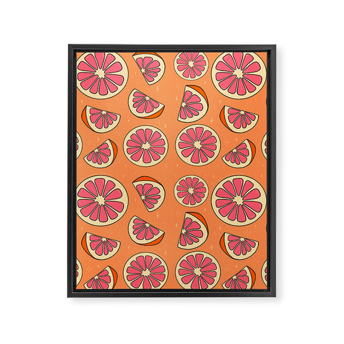 Grapefruit Print Framed Canvas Print Gallery Image 1