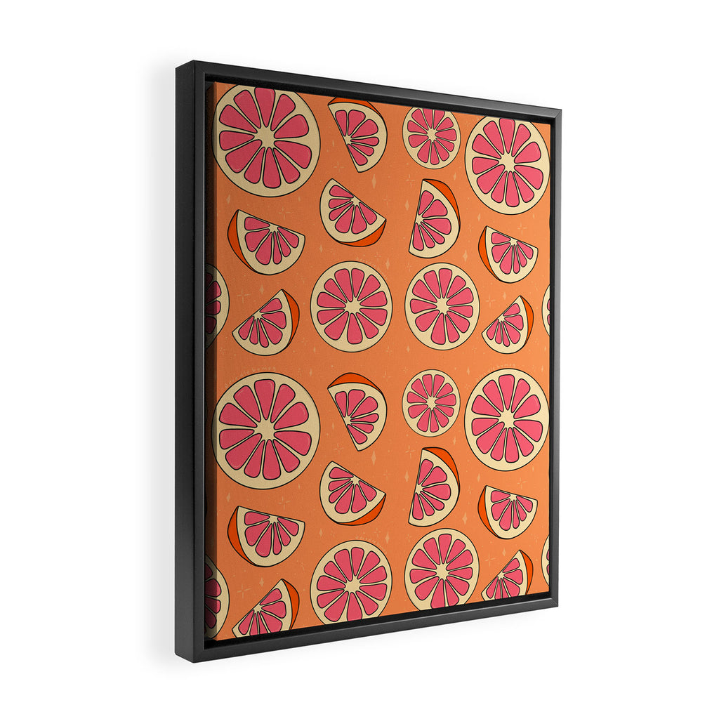 Grapefruit Print Framed Canvas Print Gallery Image 2