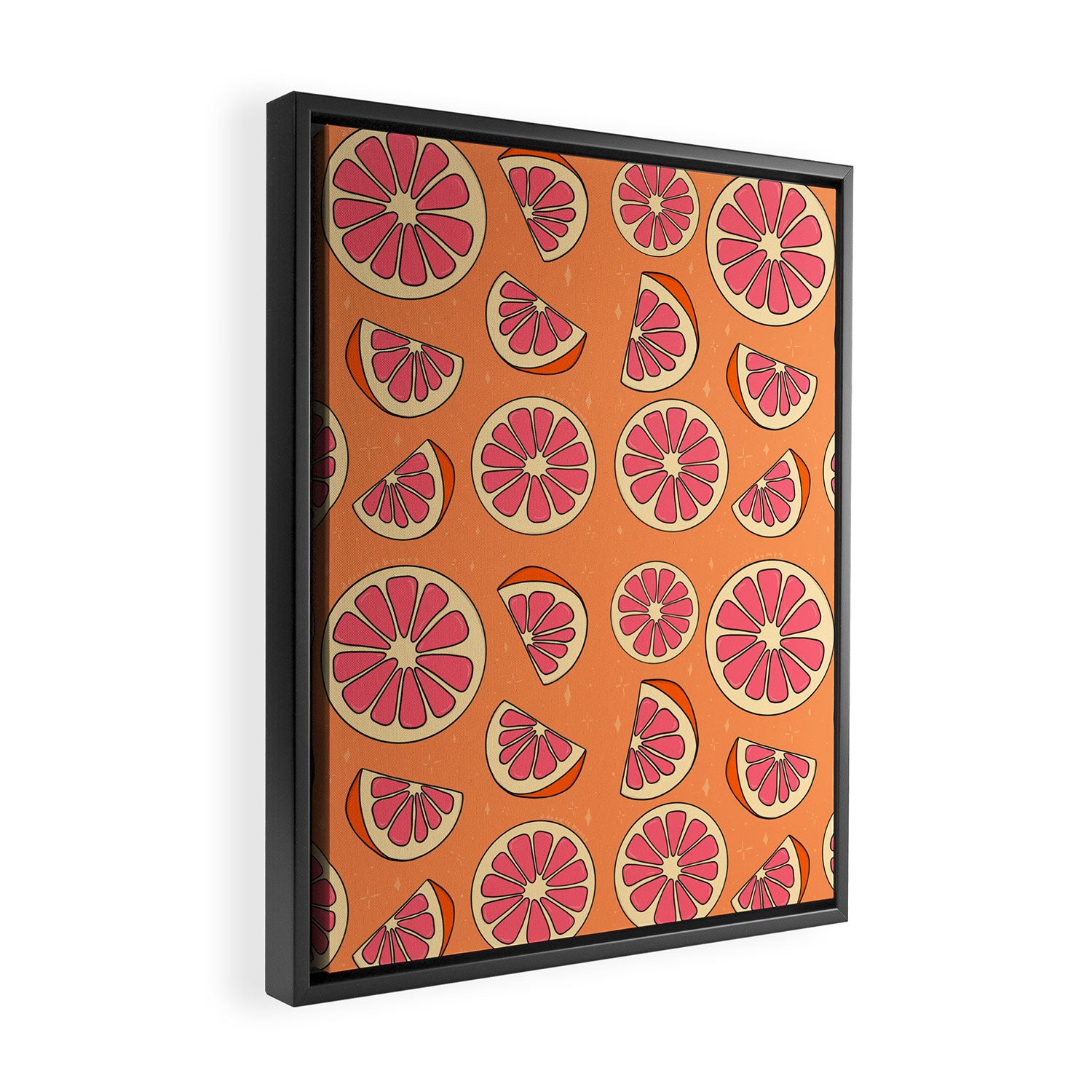 Grapefruit Print Framed Canvas Print Gallery Image 2
