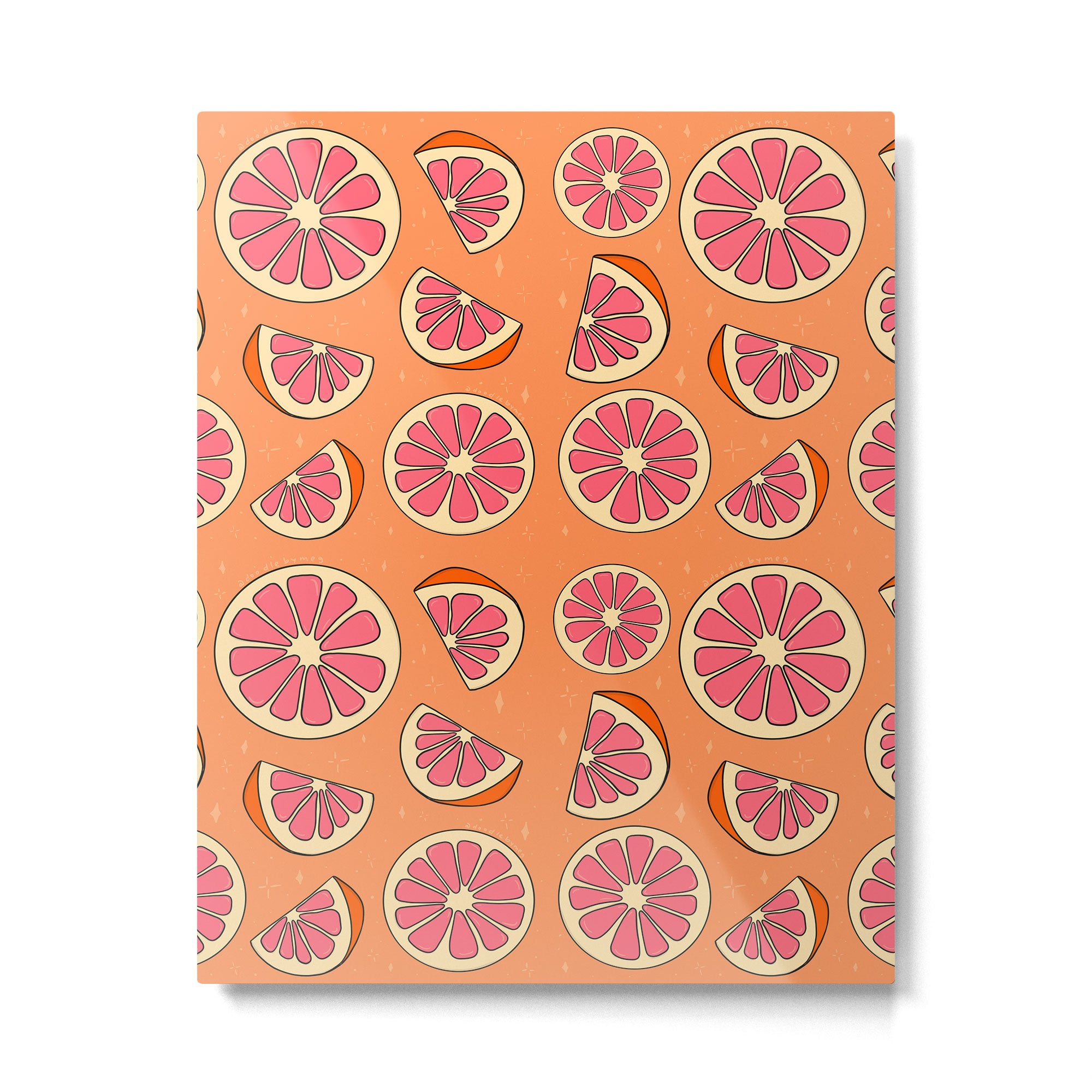 Grapefruit Print Metal Print Gallery Image 6