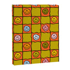 Green Happy Face Checkered Print Canvas Print Gallery Image 8