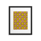 Green Ying Yang Checkered Print Framed Art Print Gallery Image 6