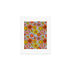 Groovy Flowers in Blue Art Print Gallery Image 1