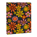 Groovy Flowers in Navy Canvas Print Gallery Image 8