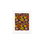 Groovy Flowers in Navy Art Print Gallery Image 1