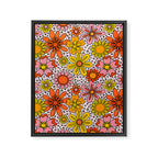 Groovy Flowers in Pink Framed Canvas Print Gallery Image 8