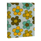 Groovy Flowers Print in Blue Canvas Print Gallery Image 8