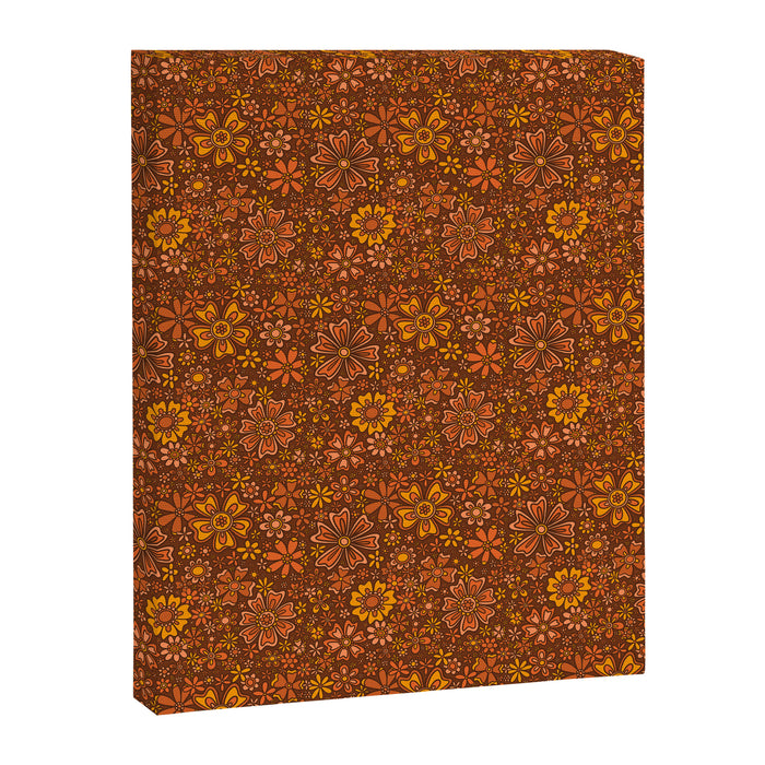 Groovy Sunflower Print in Brown Canvas Print Gallery Image 1
