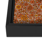 Groovy Sunflower Print in Cream Framed Canvas Print Gallery Image 3