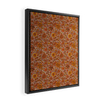 Groovy Sunflower Print in Cream Framed Canvas Print Gallery Image 2