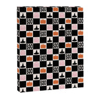 Halloween Checkered Print in Black and White Canvas Print Gallery Image 8