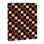 Halloween Checkered Print in Orange Canvas Print Gallery Image 8