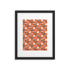 Halloween Checkered Print in Pink Framed Art Print Gallery Image 6