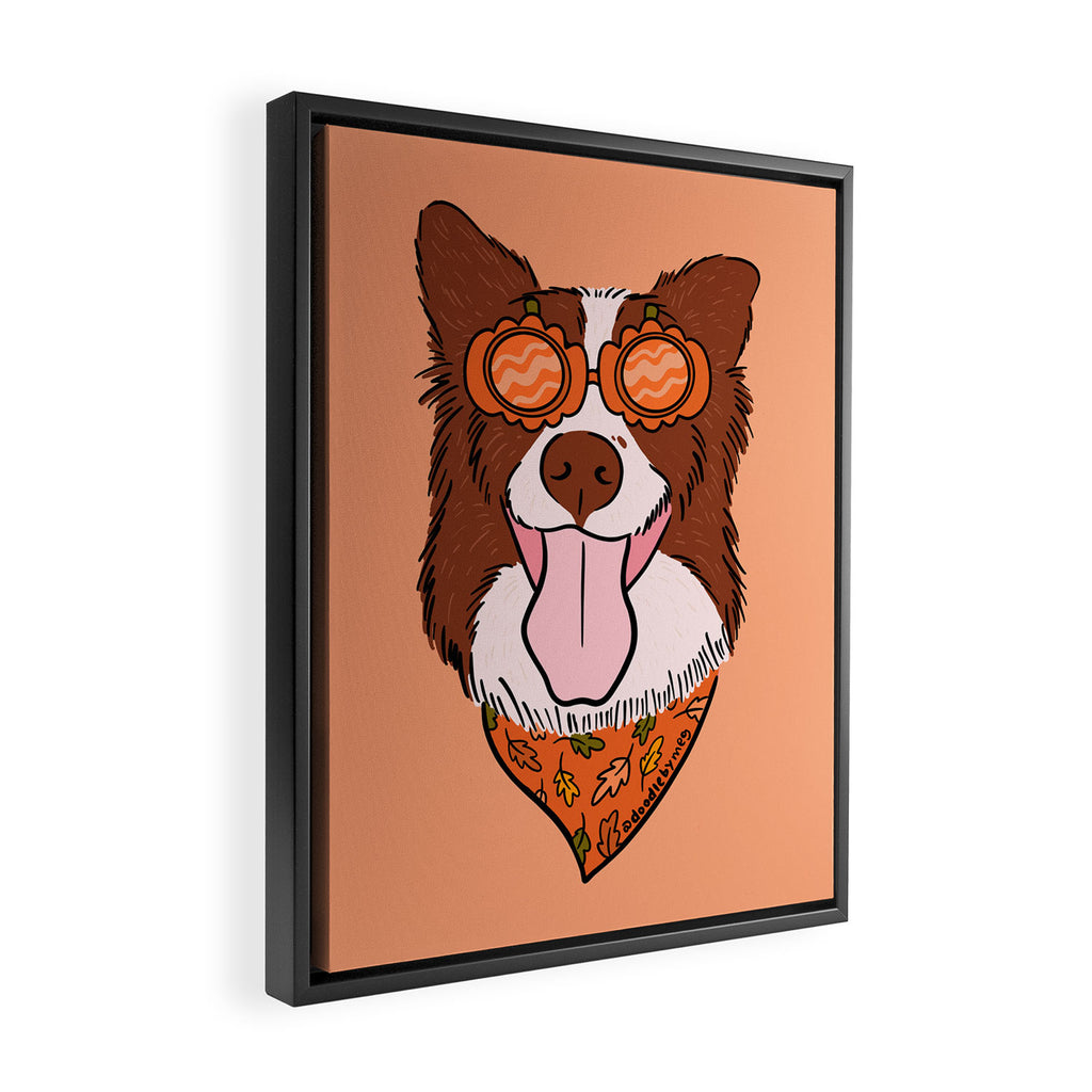 Halloween Dog Framed Canvas Print Gallery Image 2