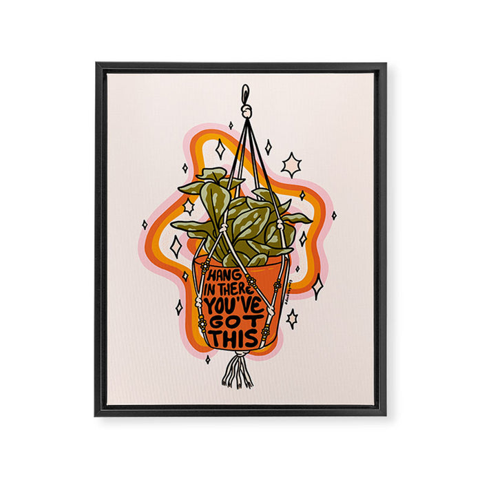 Hang In There Framed Canvas Print Gallery Image 1