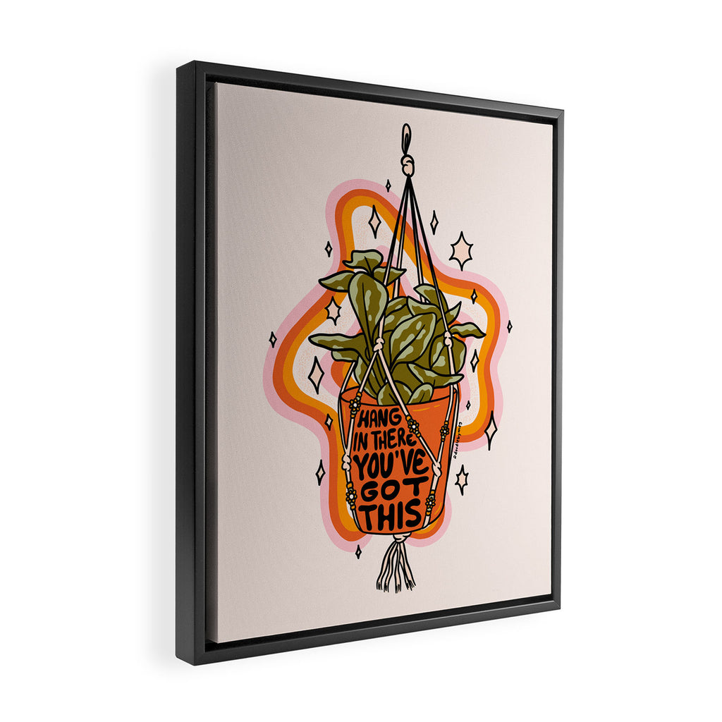 Hang In There Framed Canvas Print Gallery Image 2