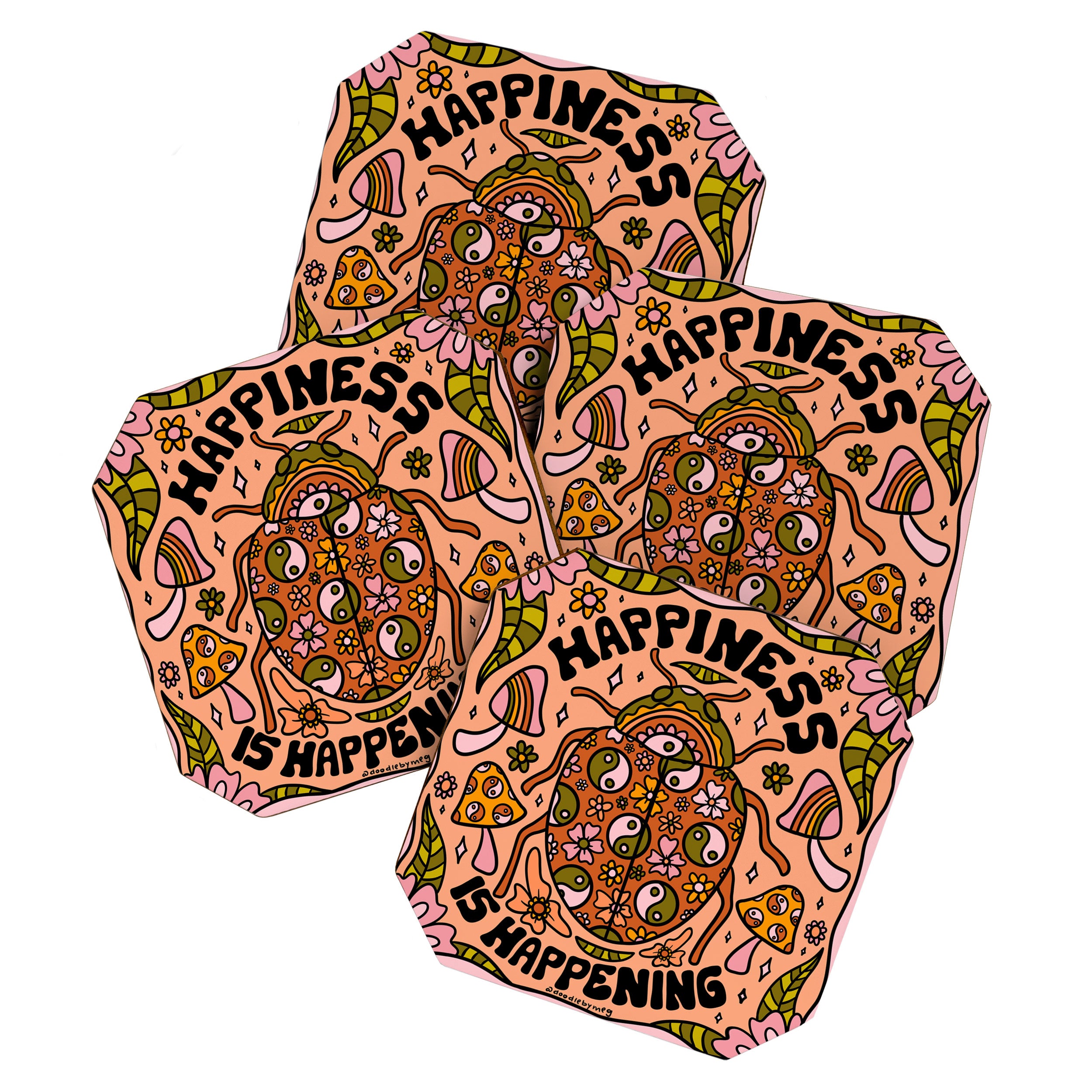 Happiness is Happening Coaster Gallery Image 1