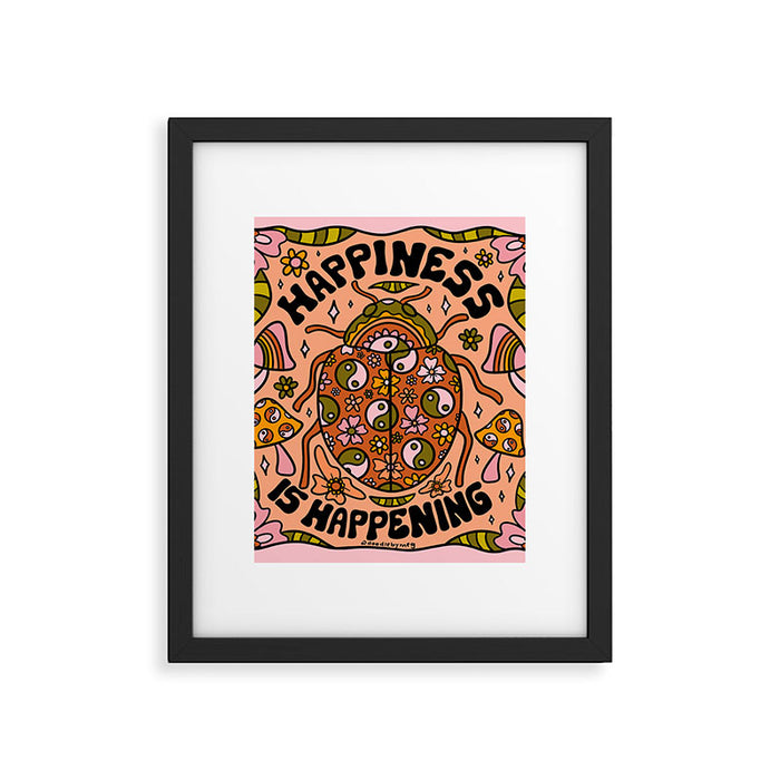 Happiness is Happening Framed Art Print Gallery Image 1