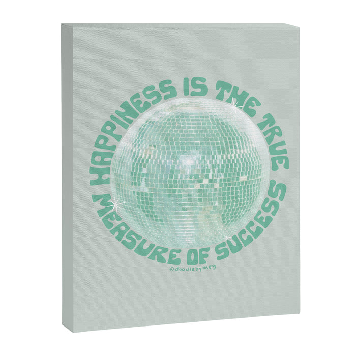 Happiness Is The True Measure of Success in Mint Canvas Print Gallery Image 1