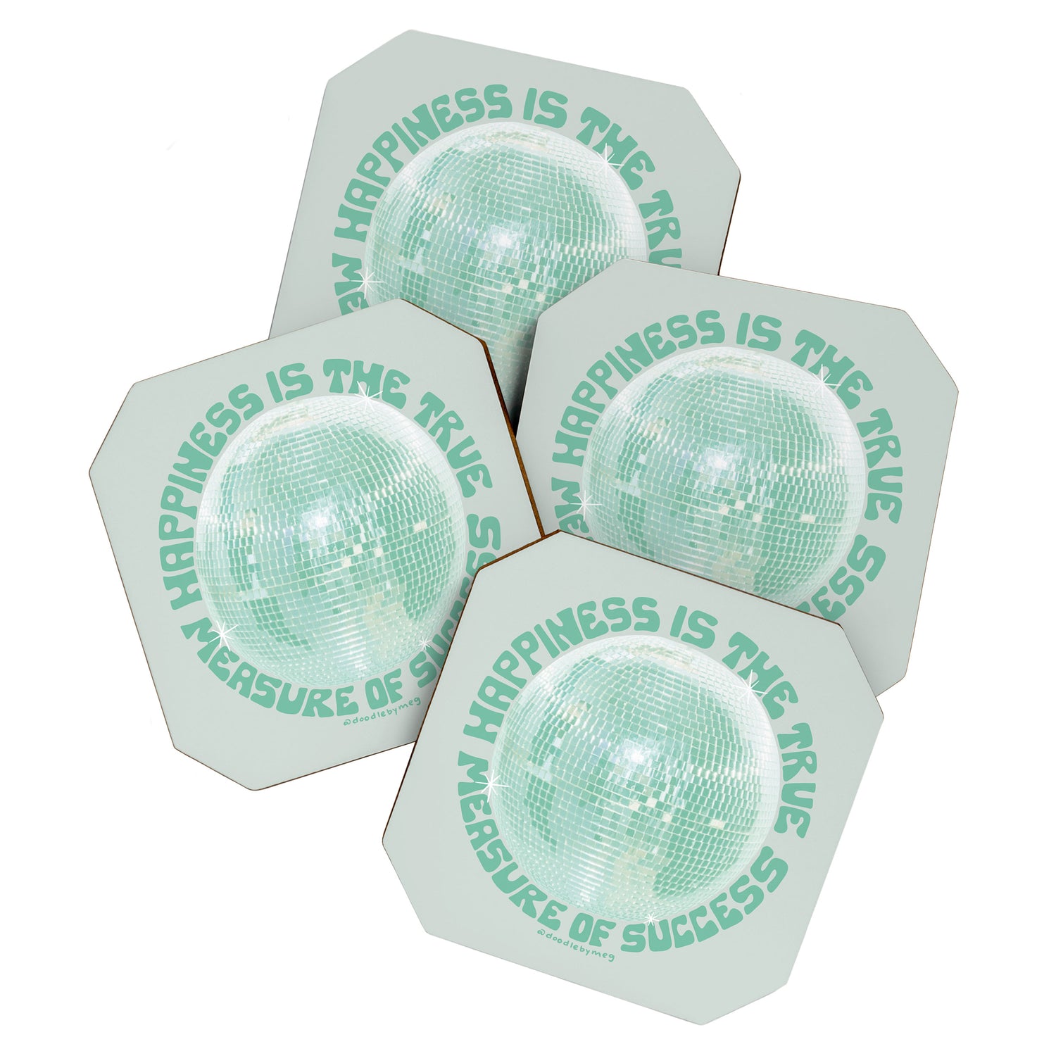 Happiness Is The True Measure of Success in Mint Coaster Gallery Image 1