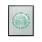 Happiness Is The True Measure of Success in Mint Framed Canvas Print Gallery Image 8