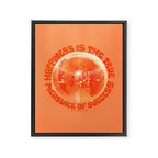Happiness Is The True Measure of Success in Orange Framed Canvas Print Gallery Image 8
