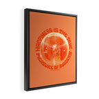 Happiness Is The True Measure of Success in Orange Framed Canvas Print Gallery Image 2