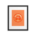 Happiness Is The True Measure of Success in Orange Framed Art Print Gallery Image 6