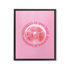 Happiness Is The True Measure of Success in Pink Framed Canvas Print Gallery Image 8