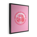 Happiness Is The True Measure of Success in Pink Framed Canvas Print Gallery Image 2
