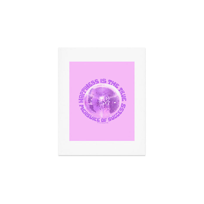 Happiness Is The True Measure of Success in Purple Art Print Gallery Image 1