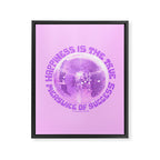 Happiness Is The True Measure of Success in Purple Framed Canvas Print Gallery Image 8