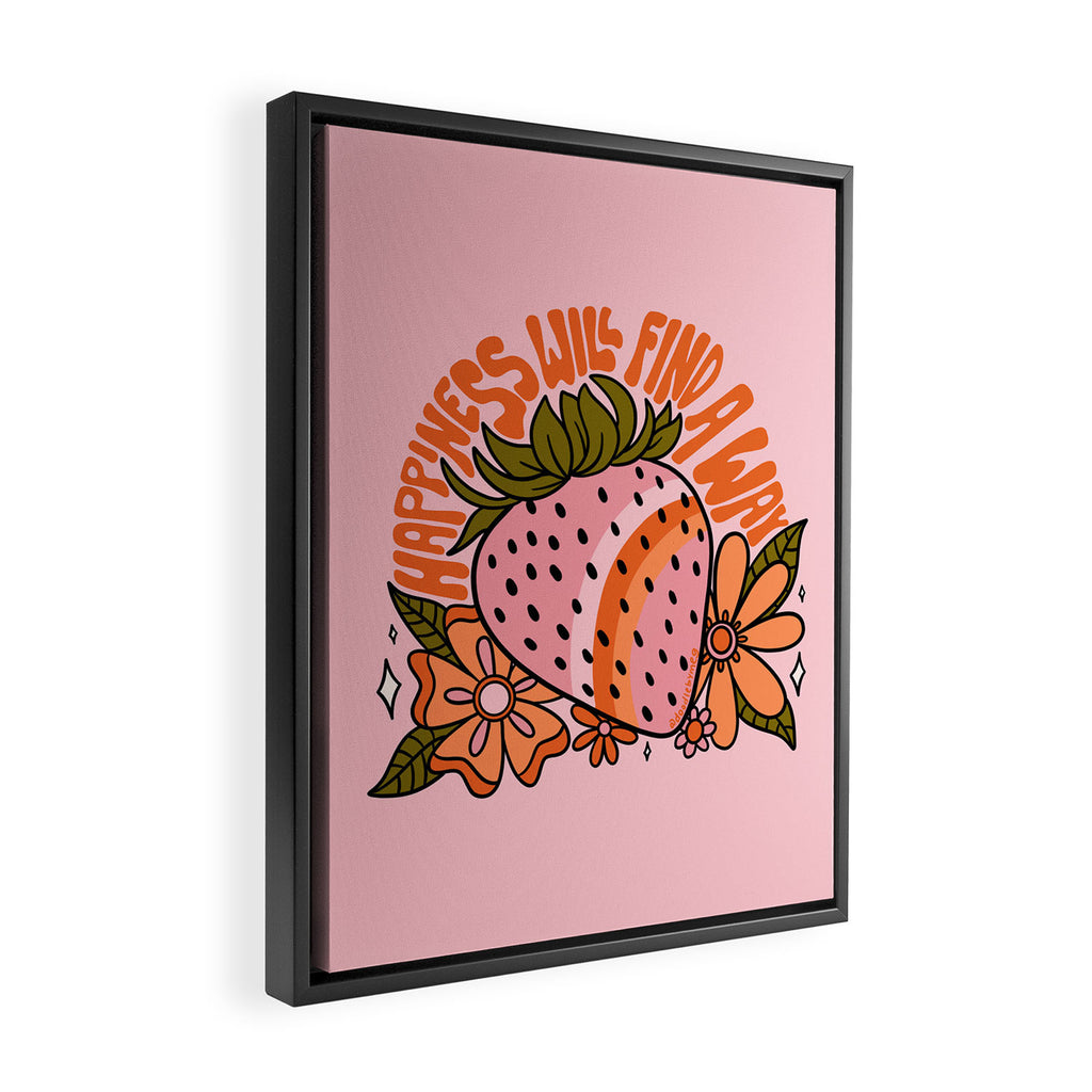 Happiness Will Find A Way Framed Canvas Print Gallery Image 2