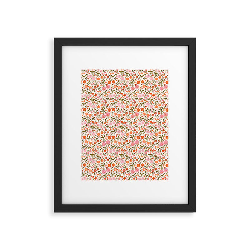 Happy Cherry Print Framed Art Print Gallery Image 6