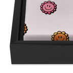 Happy Flower Print in Cream Framed Canvas Print Gallery Image 3
