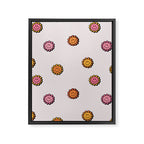 Happy Flower Print in Cream Framed Canvas Print Gallery Image 8