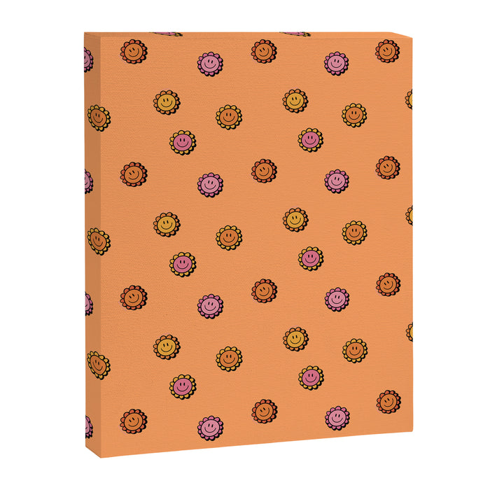Happy Flower Print in Orange Canvas Print Gallery Image 1