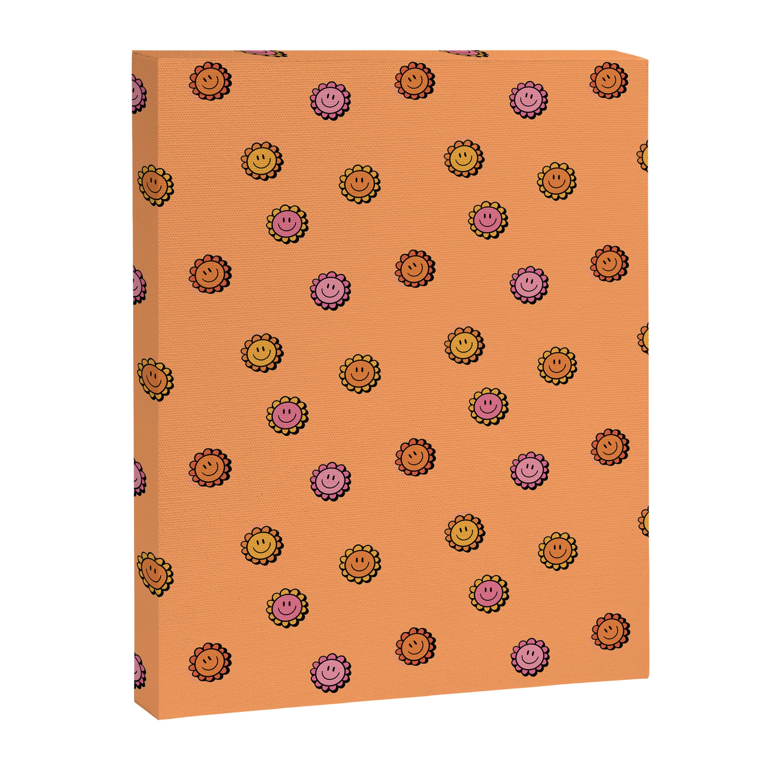 Happy Flower Print in Orange Canvas Print Gallery Image 8