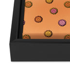 Happy Flower Print in Orange Framed Canvas Print Gallery Image 3