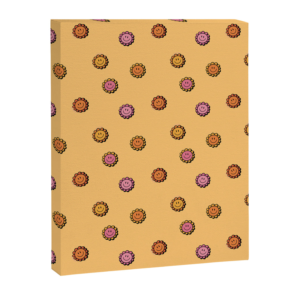 Happy Flowers Print in Yellow Canvas Print Gallery Image 8