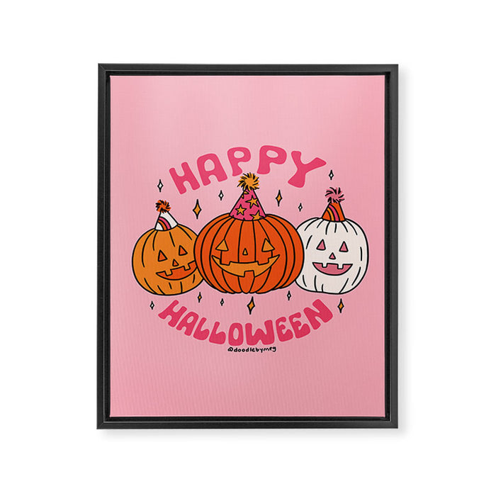Happy Halloween Party Framed Canvas Print Gallery Image 1
