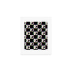 Happy Yin Yang Checkered Print Art Print Gallery Image 1