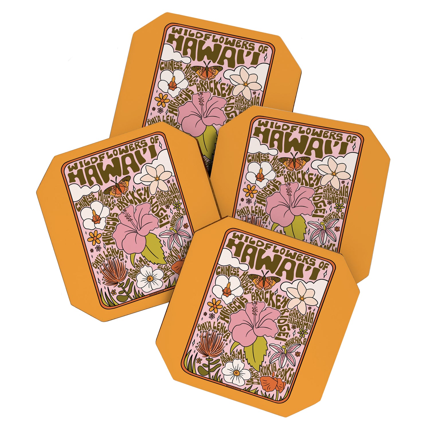 Hawaii Wildflowers Coaster Gallery Image 1