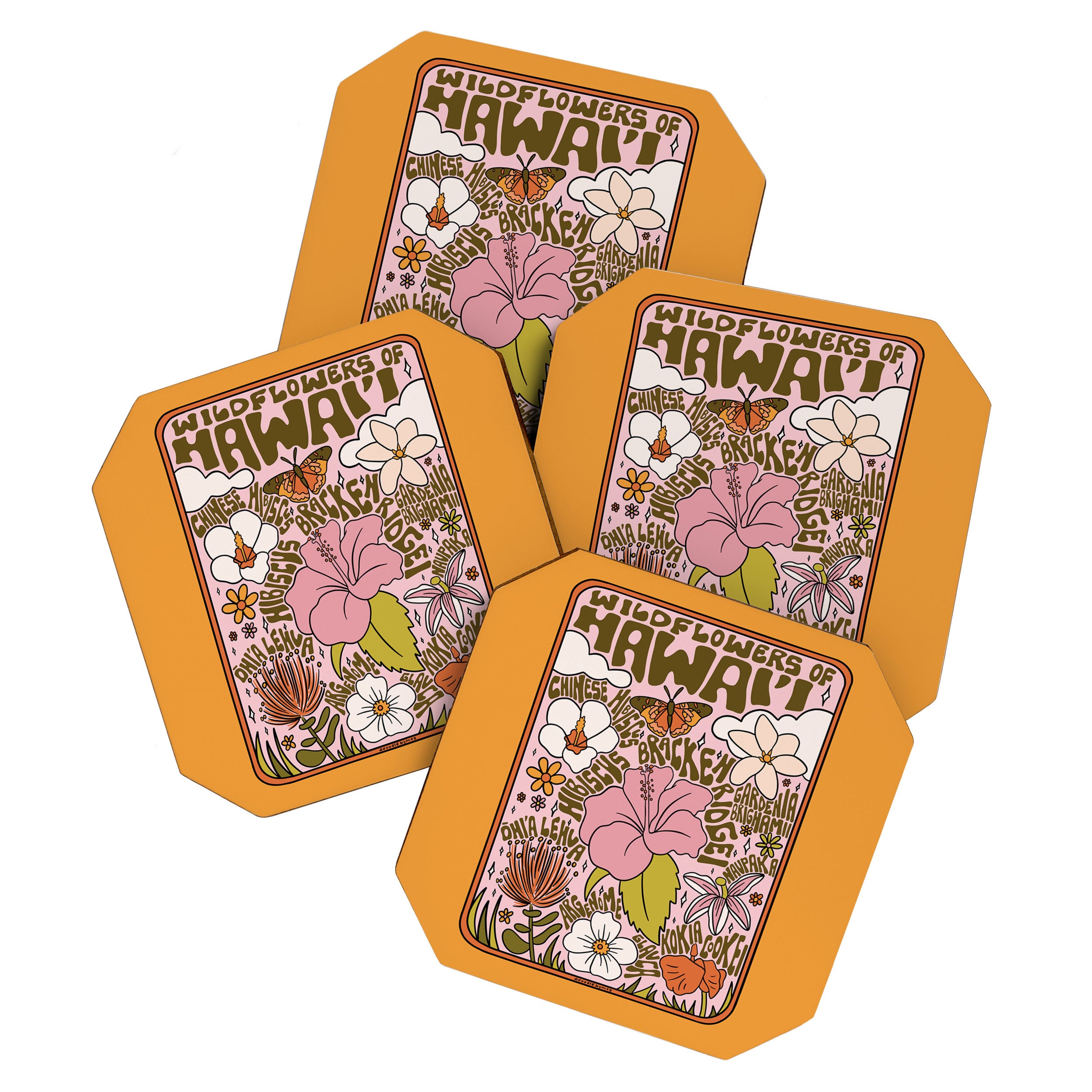 Hawaii Wildflowers Coaster Gallery Image 1