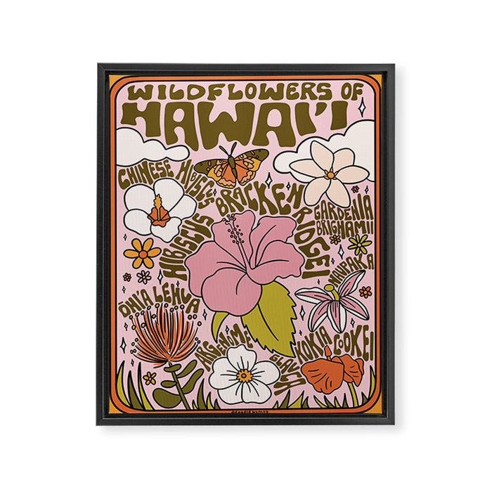 Hawaii Wildflowers Framed Canvas Print Gallery Image 1