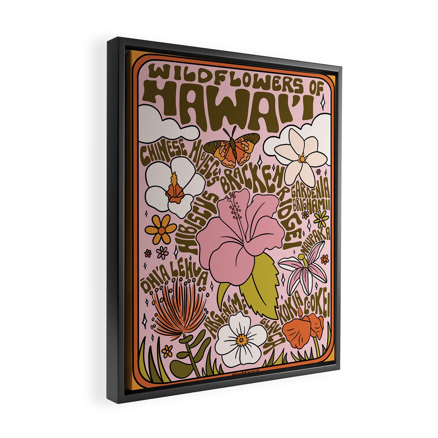 Hawaii Wildflowers Framed Canvas Print Gallery Image 2