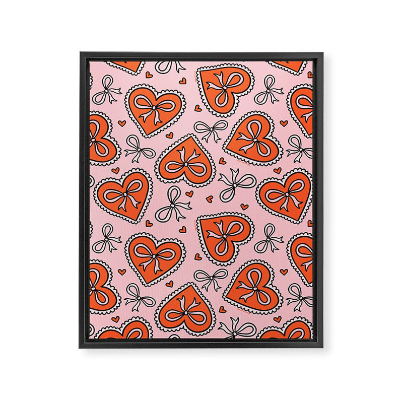 Heart Bow Print Framed Canvas Print Gallery Image 8